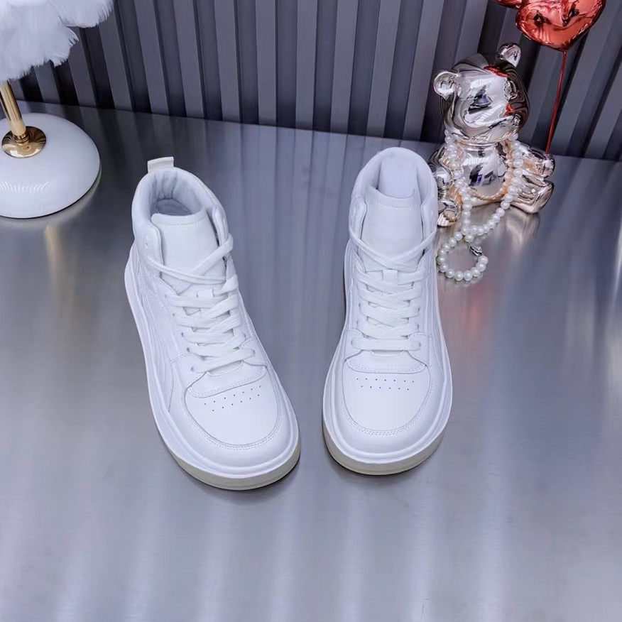 【3305-1】显小显瘦拉伸腿长芒果鞋头起邦小白鞋 