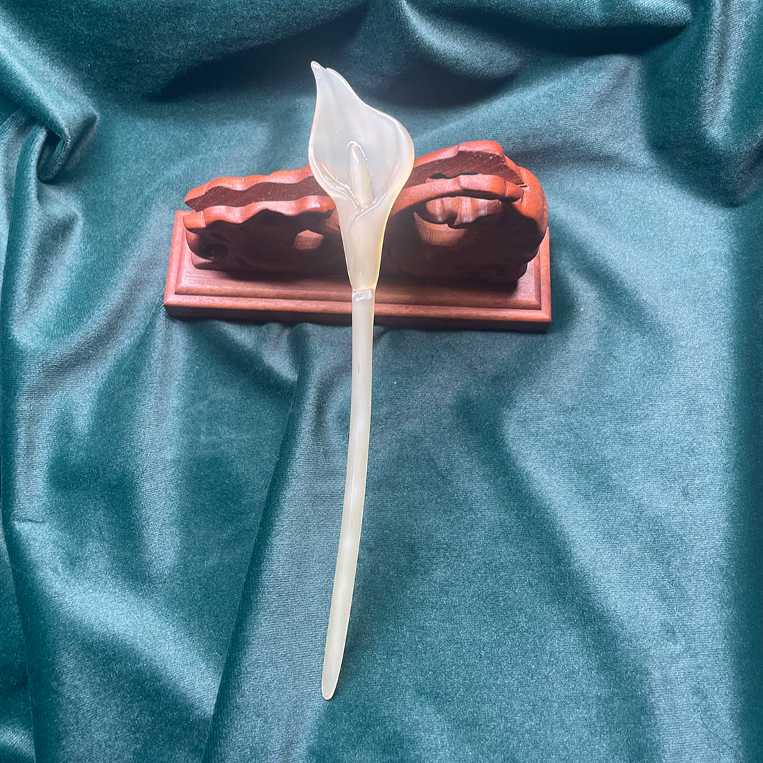 榕城羊角纯手工马蹄莲盘发挽发国风高端古风