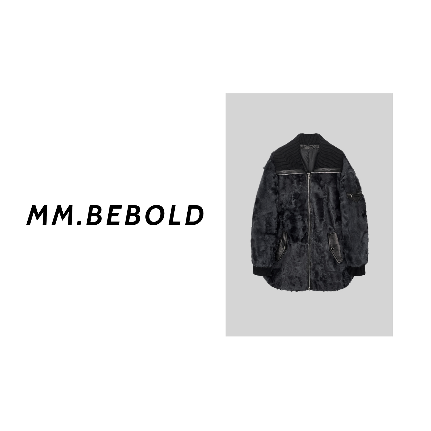 【妙姐精选】深圳高端欧货翻领毛毛长袖外套MO1109