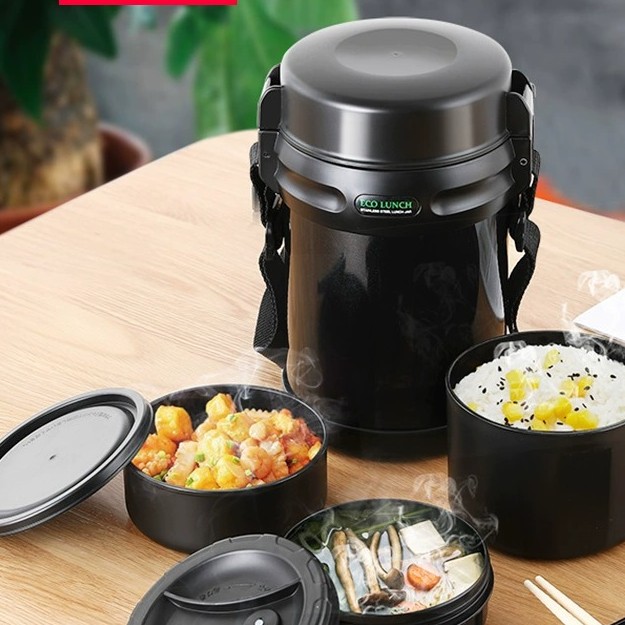 日本珍珠2025生活保温饭盒便携上班族大容量304不锈钢保温桶