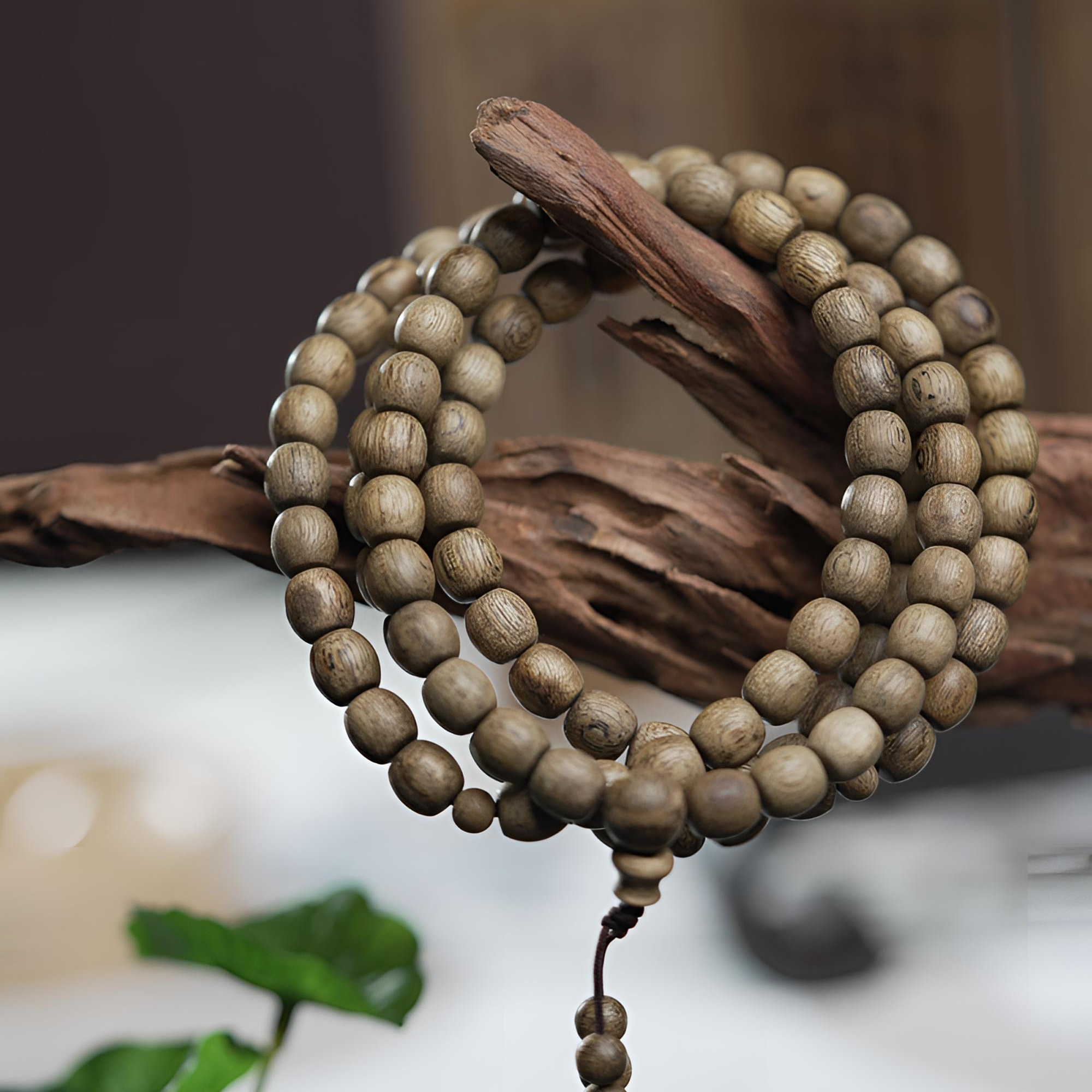 天然沉香 柬埔寨 菩萨棋 老型珠 多圈手串