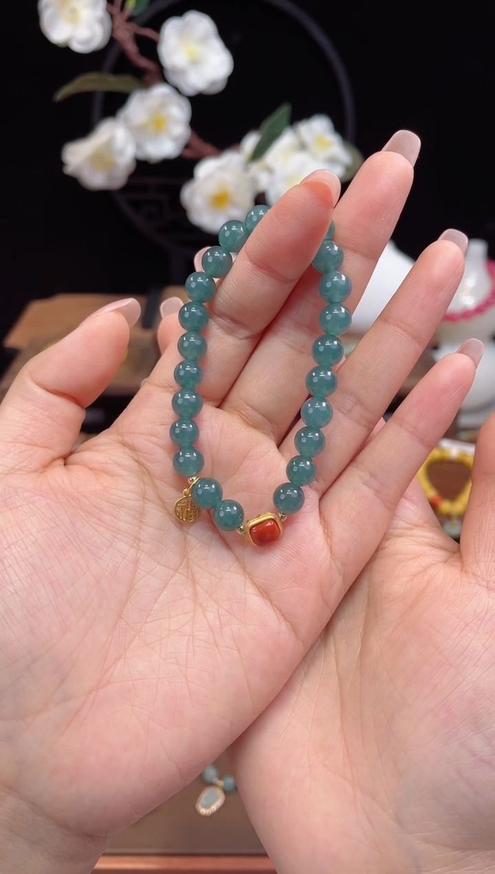 【闪购商品】翡翠手链银S925镶嵌
