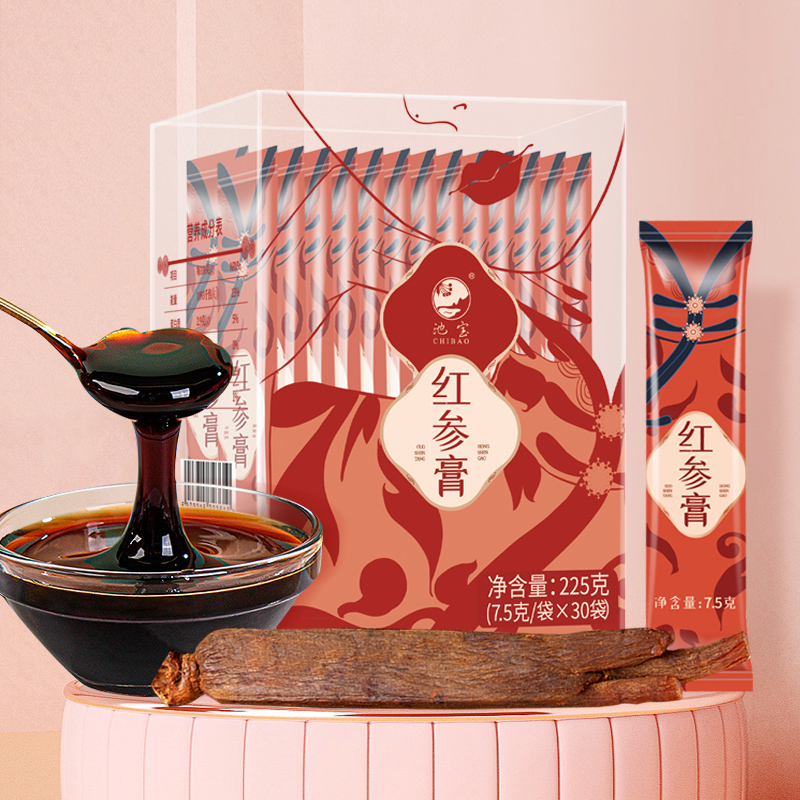 红参膏（7.5g×30袋） 长白山特产人参+蜂蜜熬制 独立包装方便携带