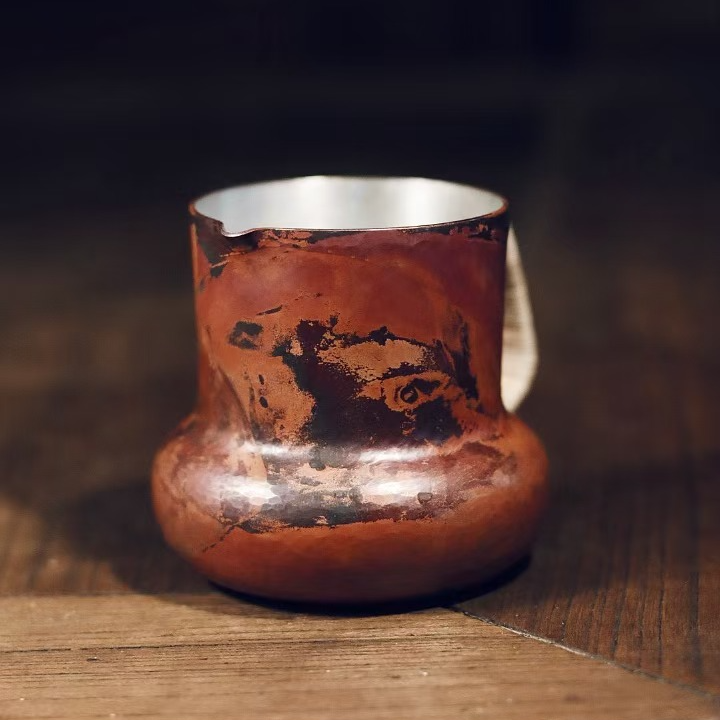 铜挂锡公道杯 220ml 马克杯 奶杯咖啡杯 酒杯 分享杯 分酒杯