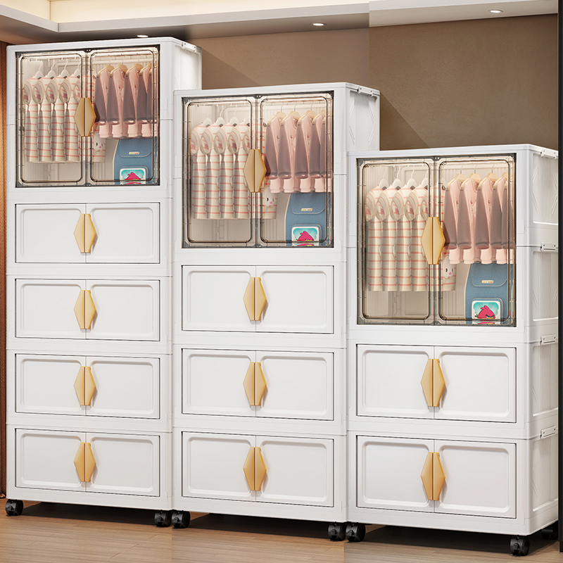 70免安装加厚折叠成人衣柜双开门儿童衣橱收纳柜大容量家用整理箱