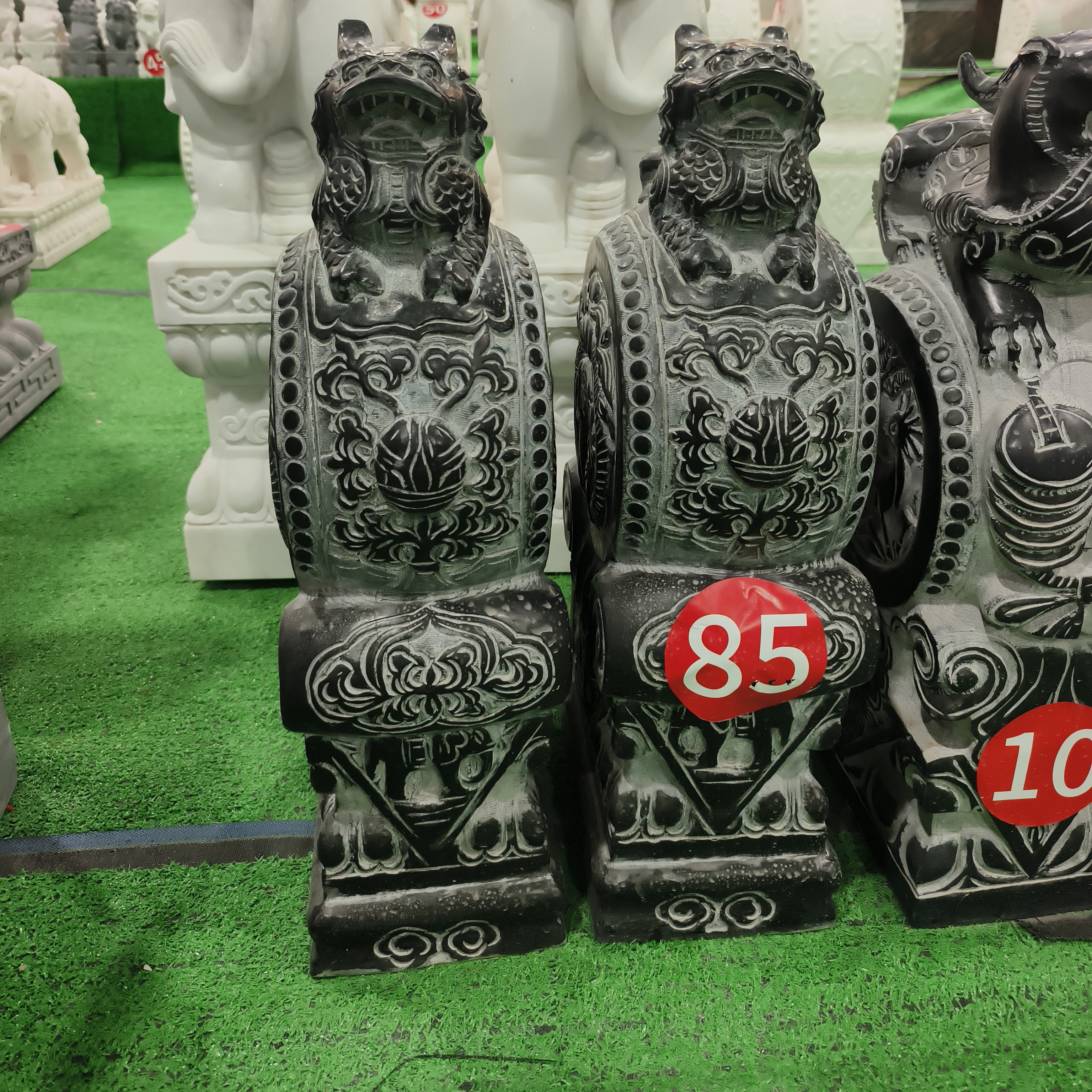 石雕麒麟60高抱鼓石