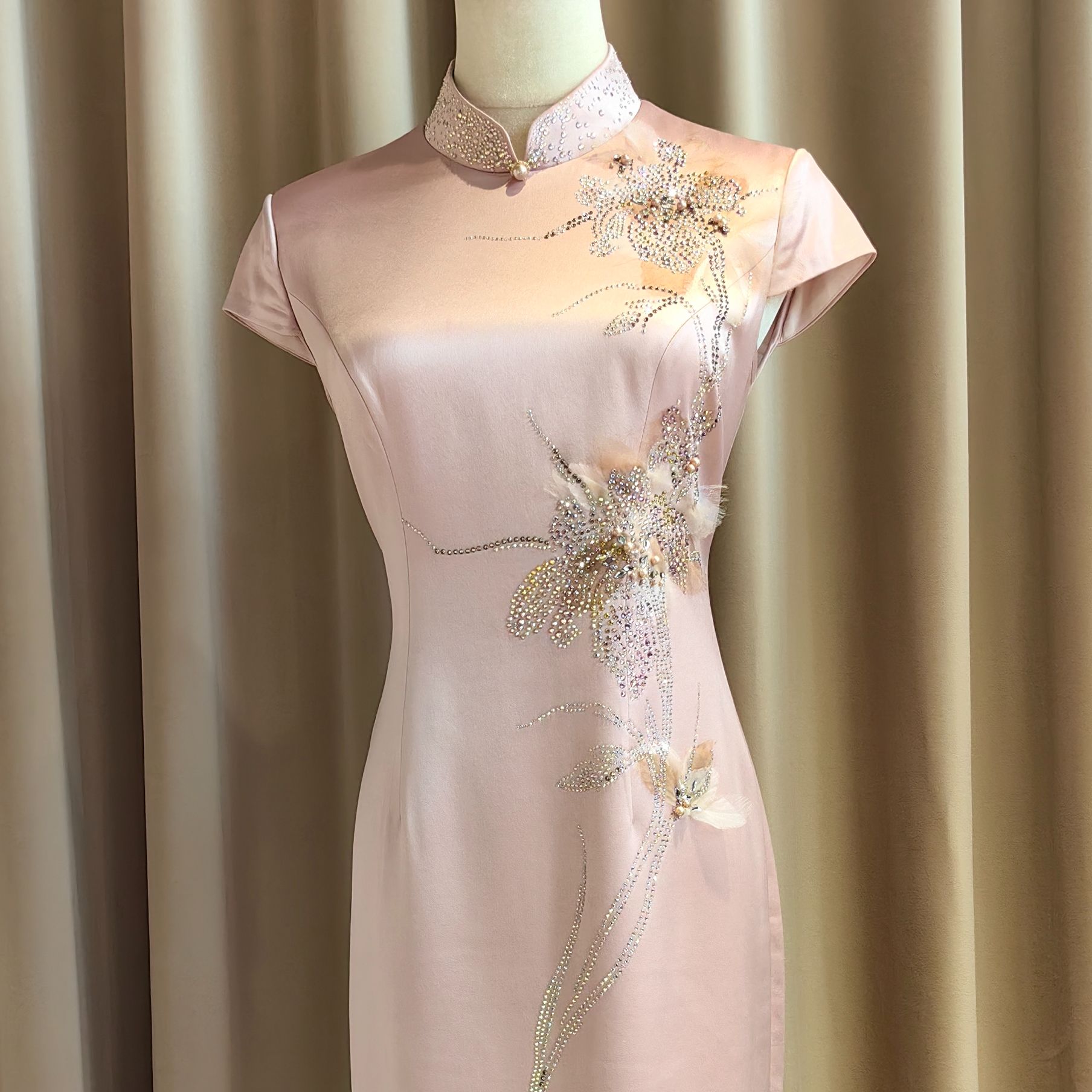 旗袍显瘦气质夏季中长款修身