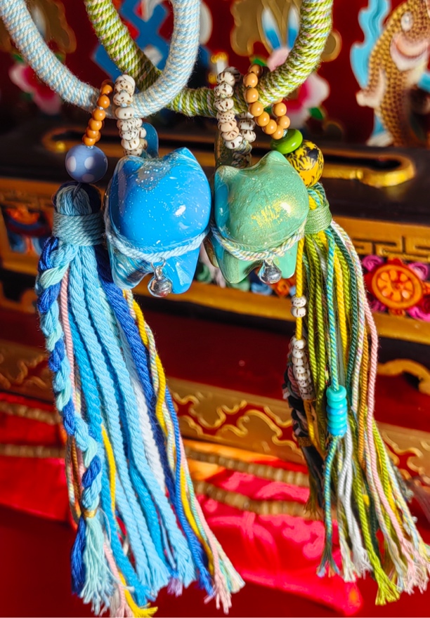 大漆猫猫包挂摆件