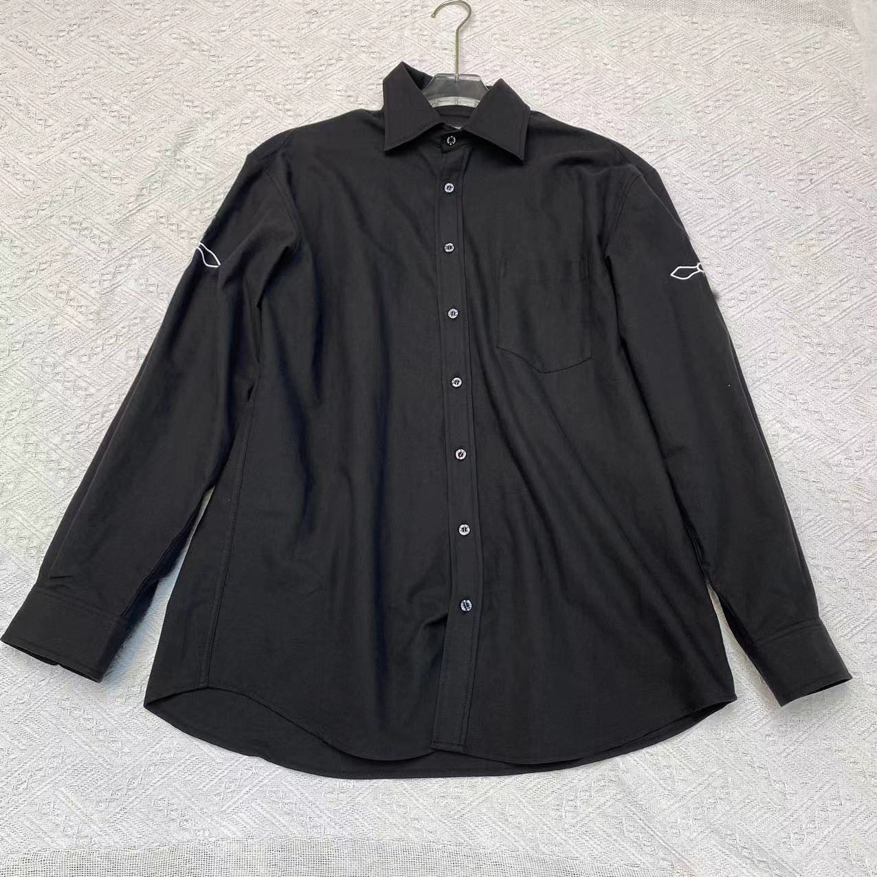 GDLL专属 经典黑夜之花明星同款宽松衬衫男女同款慵懒风辣妹上衣