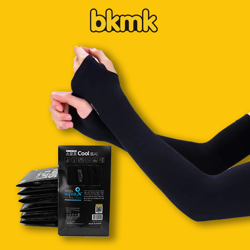 bkmk潮牌黑色百搭冰袖防晒袖套2025夏季新款