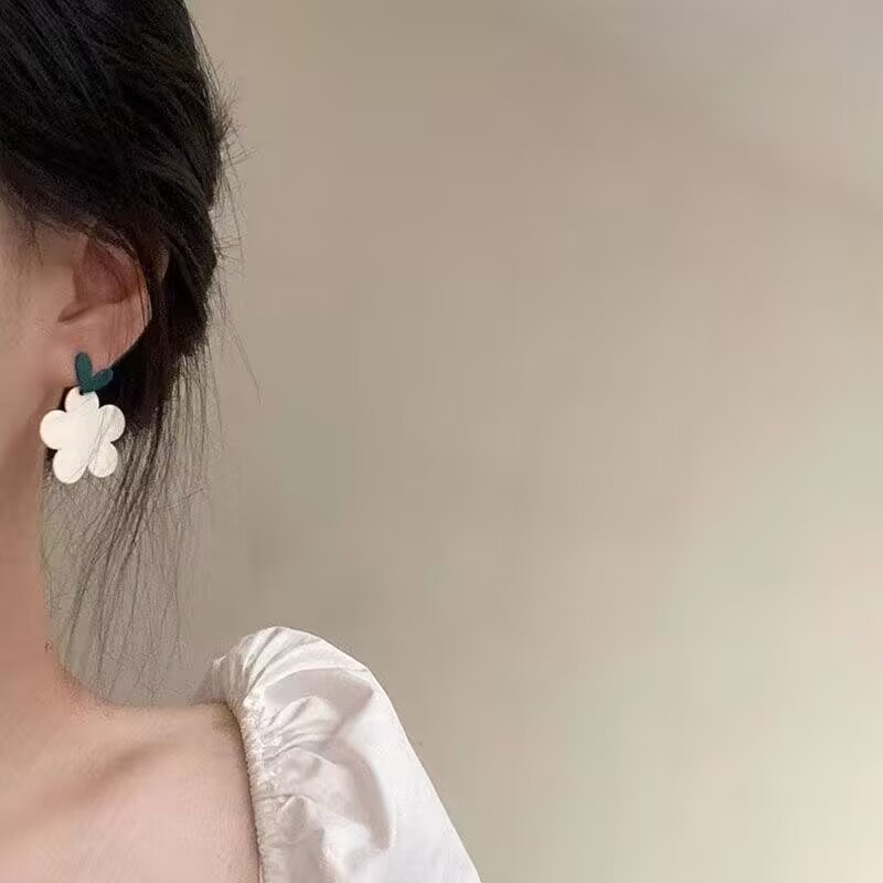 合金耳饰 韩国甜美可爱少女气质百搭花朵爱心耳环耳钉清新超仙女