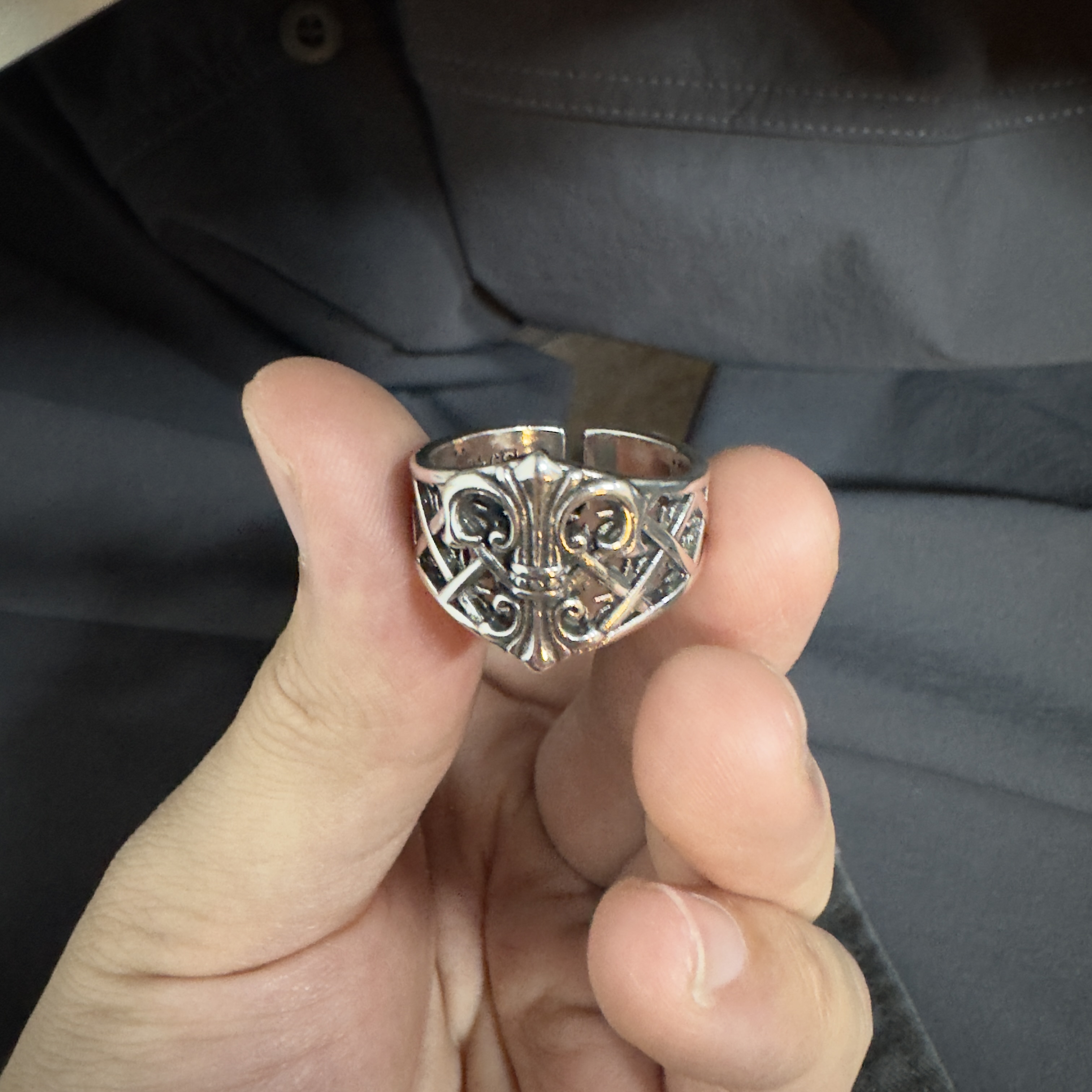 合金戒指 【船锚x戒指】国潮风发字嘻哈潮人街头网红