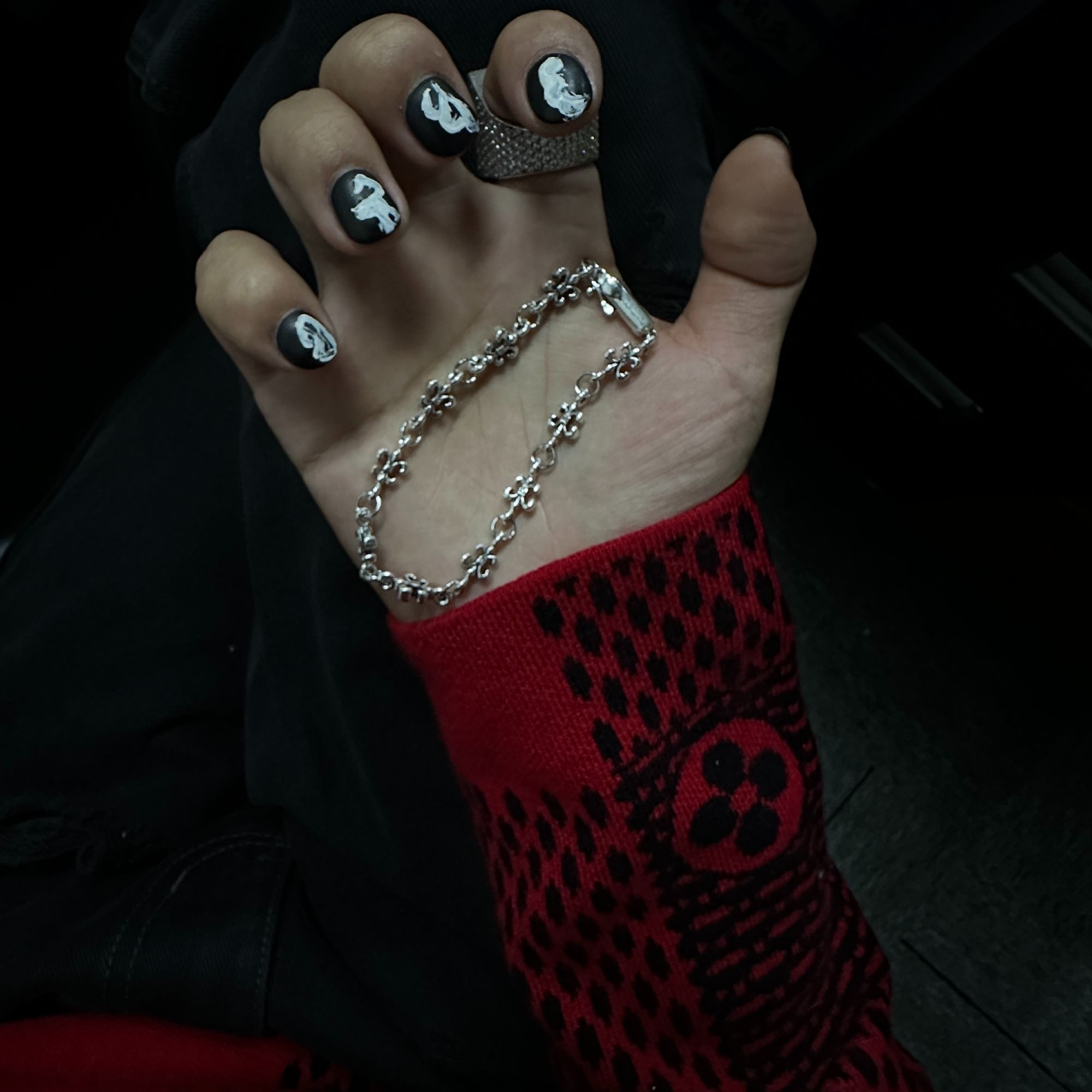 合金手链 【福利细船锚连排手链】国潮风发字嘻哈潮人街头网红手串