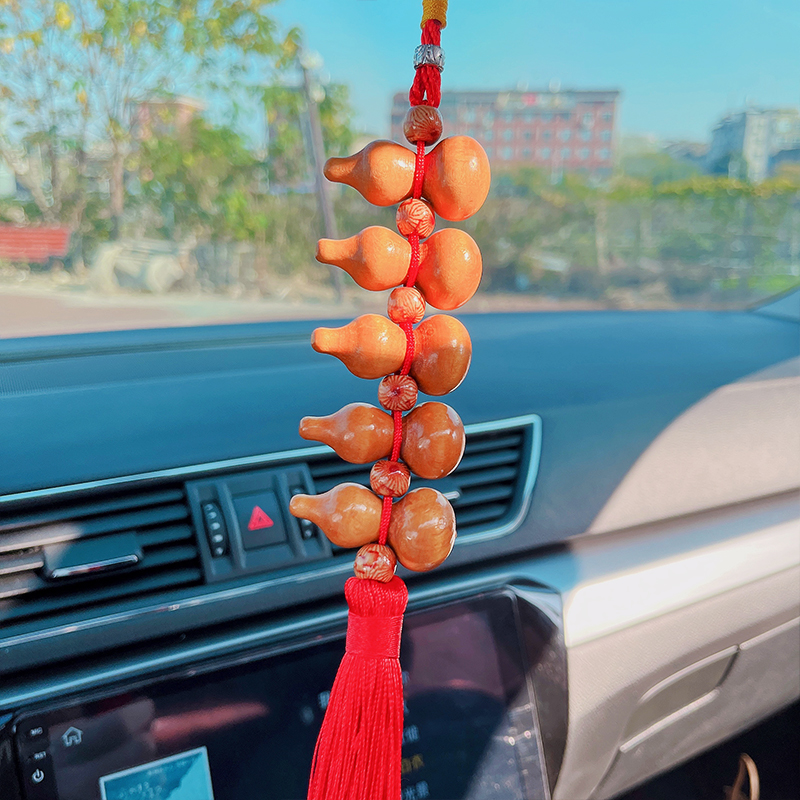 新年桃木葫芦五福临门家居房门挂件挂饰车载挂件