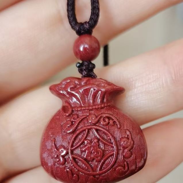 含辰砂工艺品(朱砂）紫金款  百福/福袋吊坠  精致时尚款