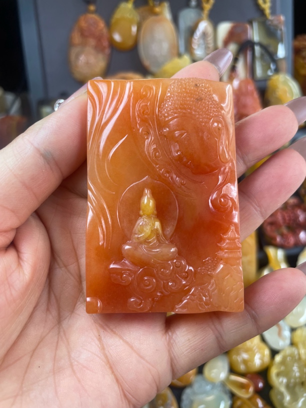 黄龙玉无相佛吊坠