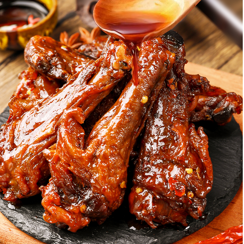 到手十个】卤良将鸭翅根解馋小零食卤味香麻辣即食开袋鲜香卤香