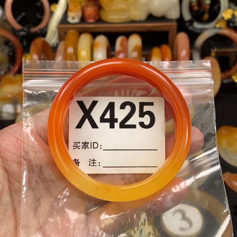 【闪购商品】石英质玉（黄龙玉）手镯未镶嵌小*手镯X425圈口56