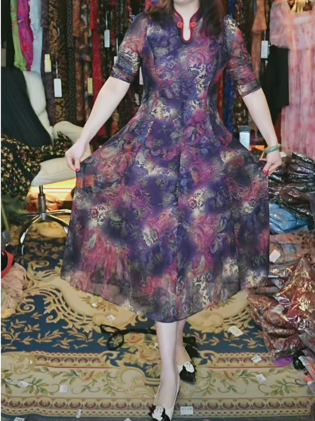 【二姐潮牌】品牌 台湾纱 连衣裙 97367