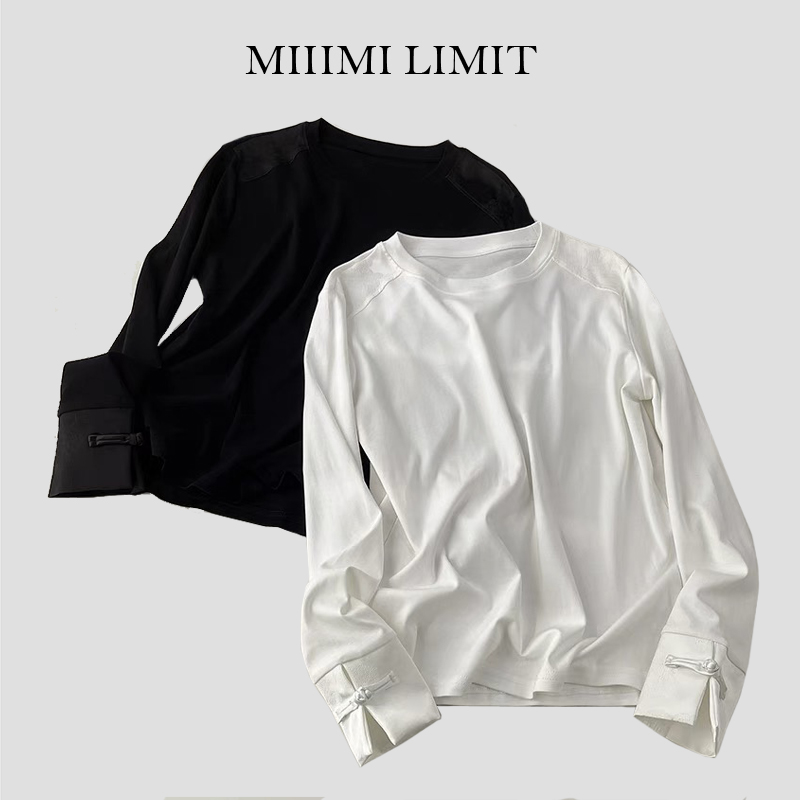 米小米/新中式国风女装长袖T恤打底衫女内搭可外穿洋气国潮上衣