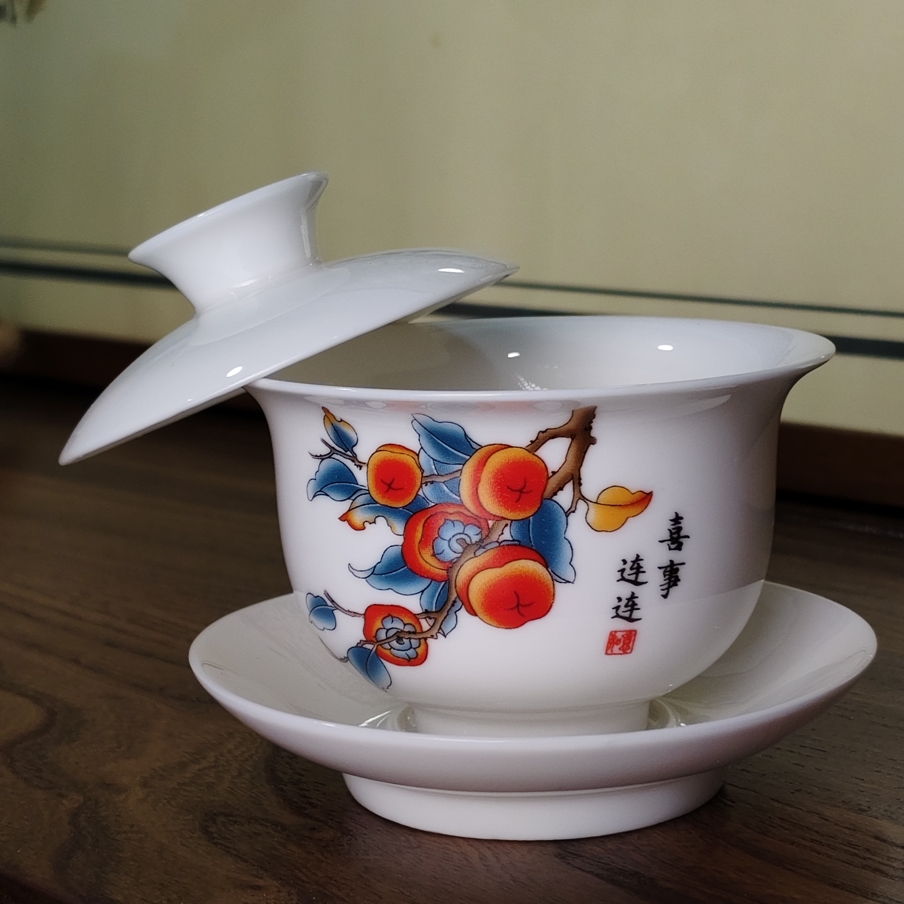 喜事连连三才悬停盖碗110ML