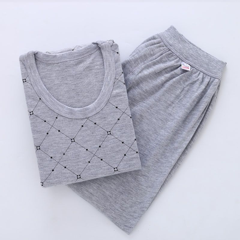 红豆秋衣秋裤男士套装薄款打底保暖内衣线衣线裤内衣中青老高品质