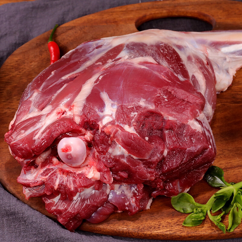 新疆散养黑头羊 羊后腿肉 烤羊腿香嫩可口没有膻味真空包装