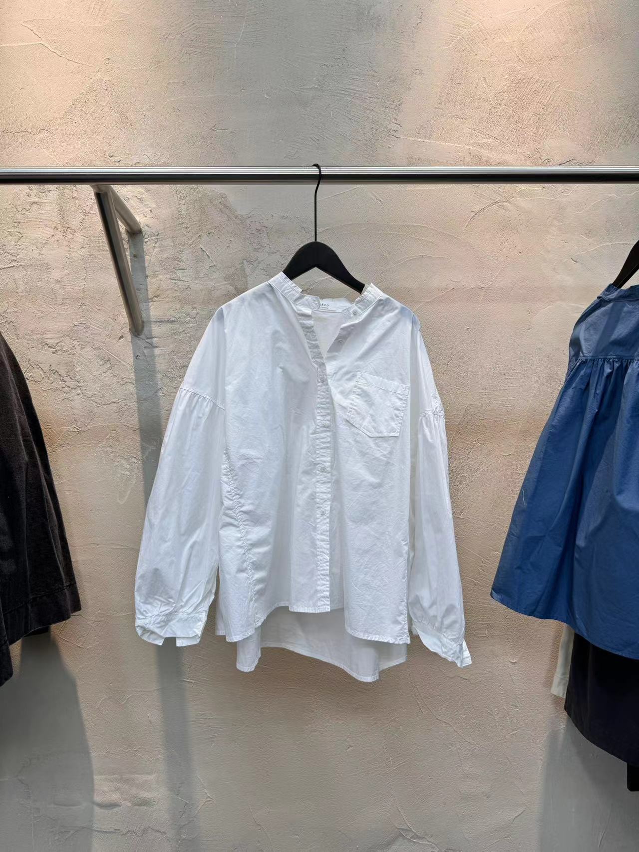 韩国进口A版小竖领衬衫 均码