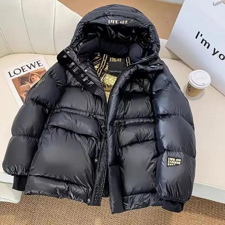 断码清仓羽绒服女短款宽松冬季新款白鸭绒显瘦收腰加厚爆款连帽外