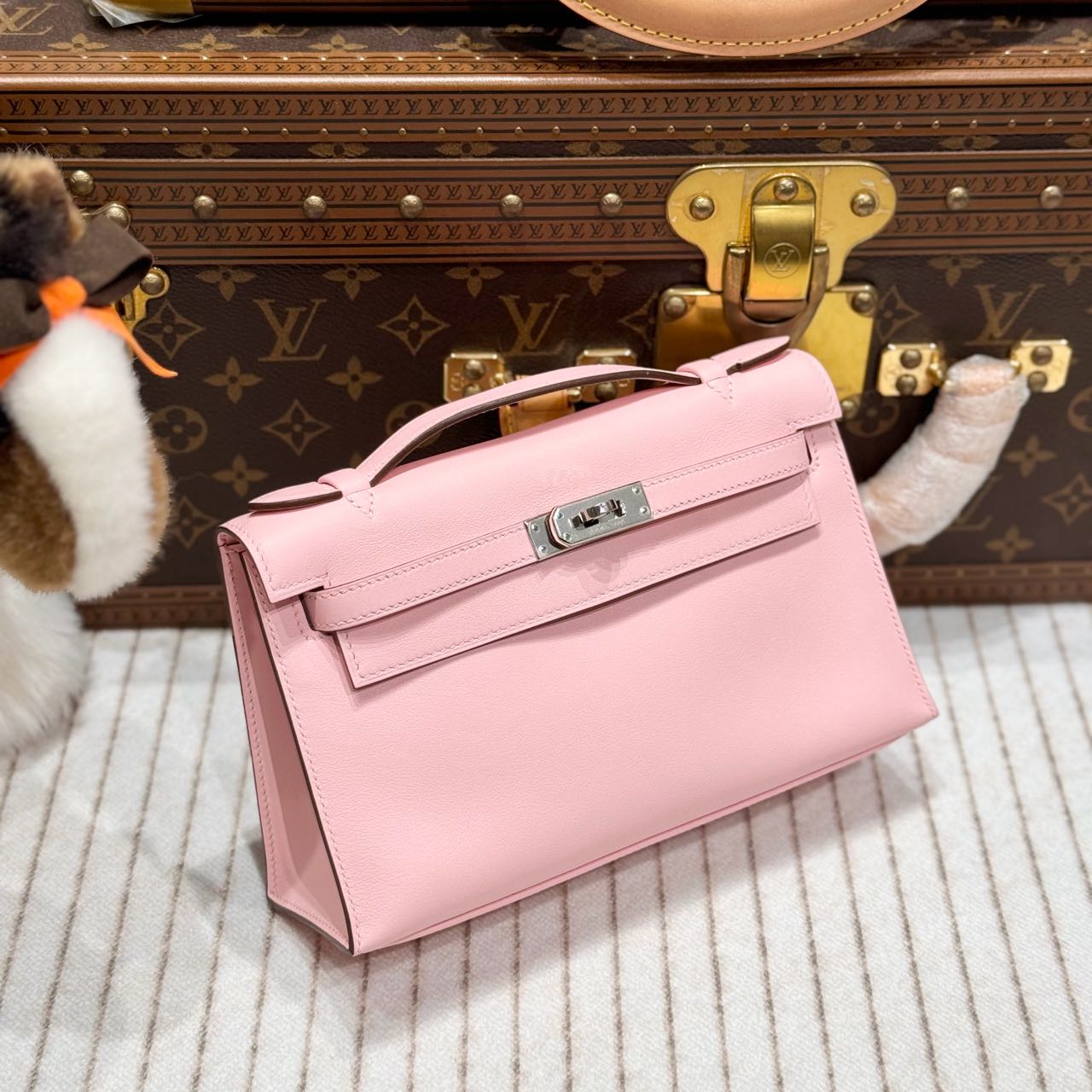 全新未使用 Hermes/爱马仕 昊哥/爱马仕樱花粉kelly一代包