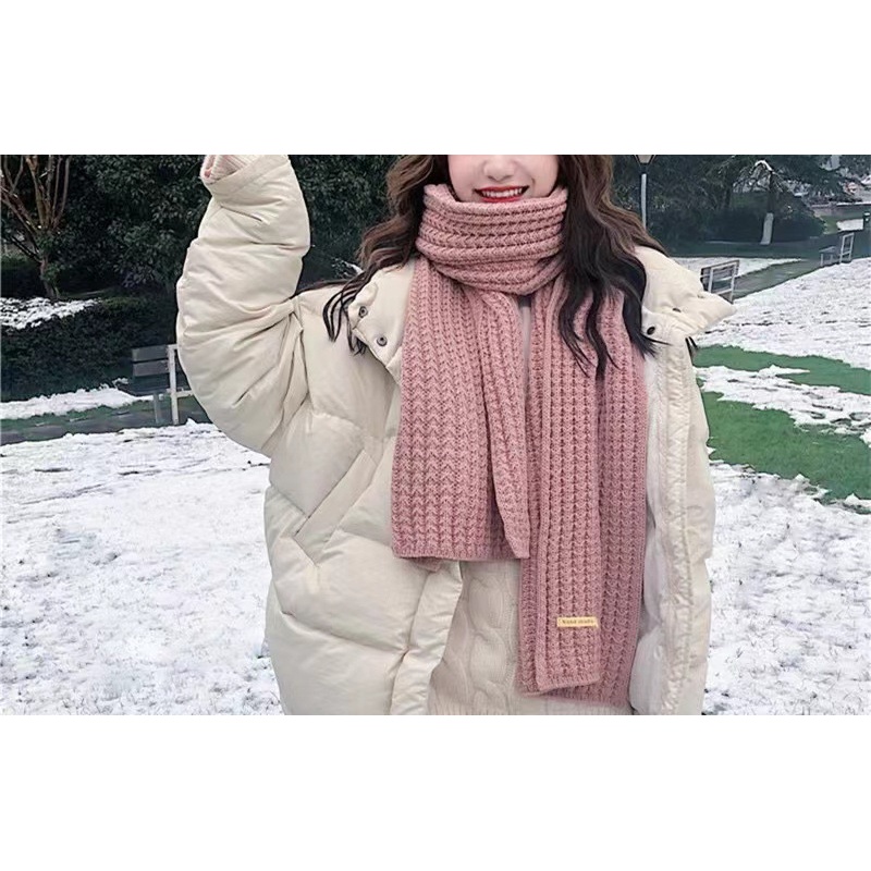 【福利大放送】围巾女秋冬季韩版纯色针织毛线保暖学生情侣网红围脖