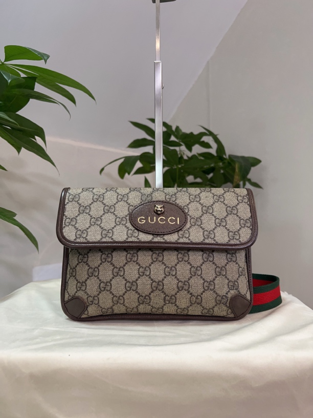 95新 GUCCI/古驰 兔兔奢 G/古驰虎头斜挎包/22002