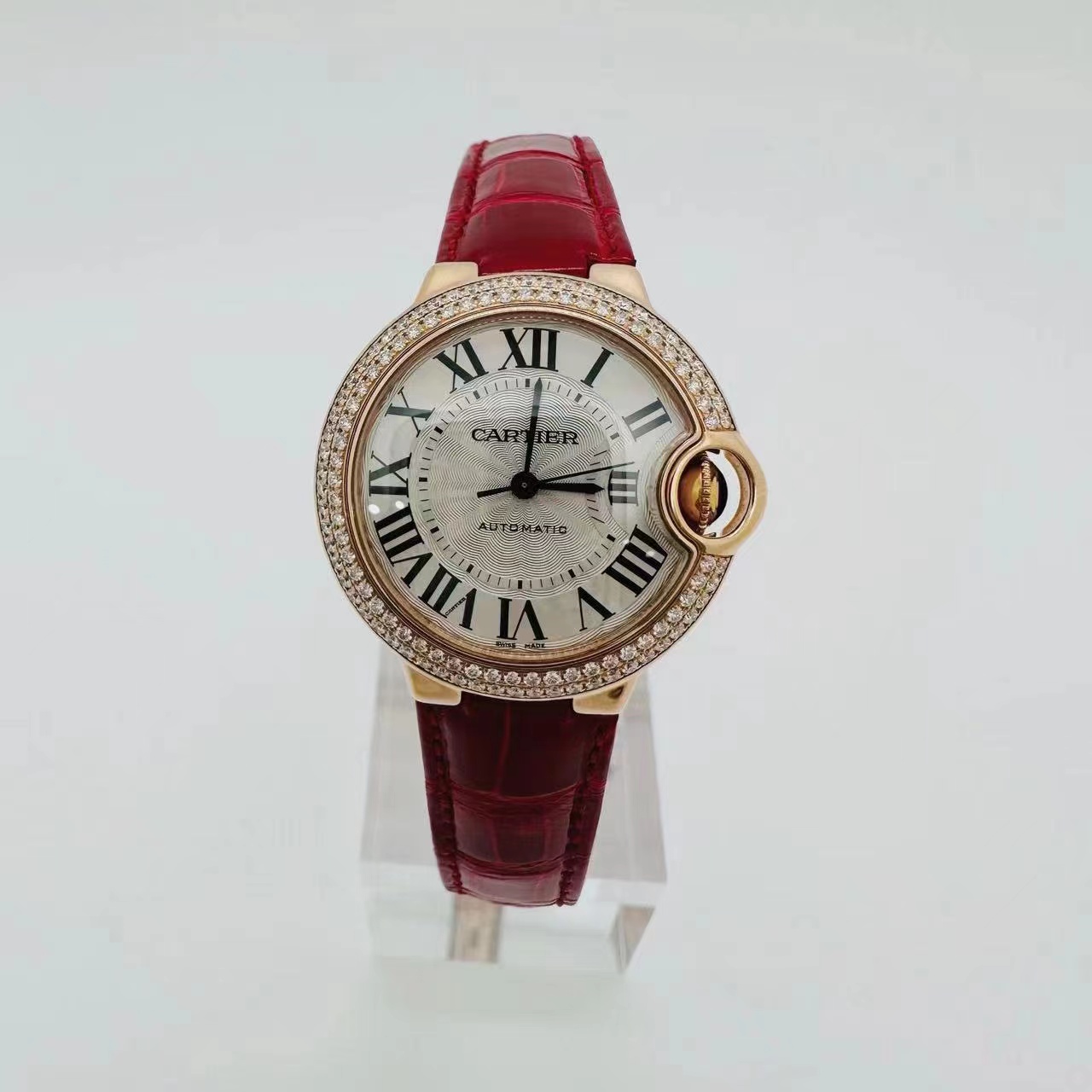 99新 Cartier/卡地亚 蓝气球系列WJBB0009 36玫瑰金机械女款 全套