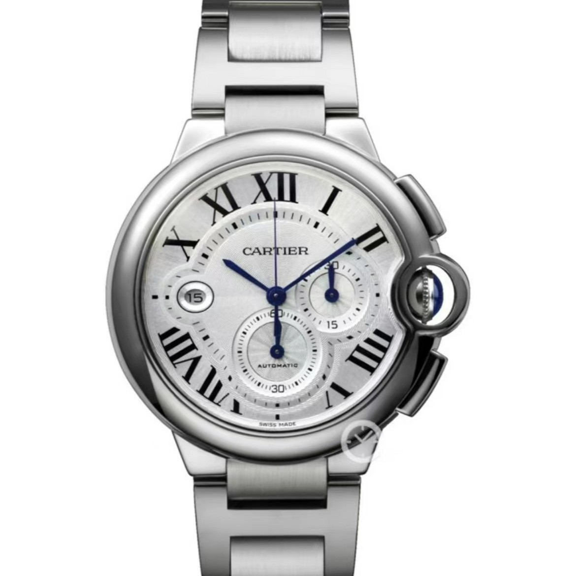 99新 Cartier/卡地亚 蓝气球W6920002 44计时经典男士机械表 单表