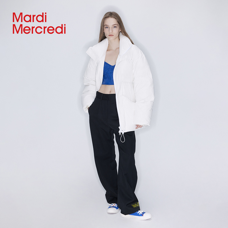 Mardi Mercredi【流光风】中长款羽绒服鸭绒立领潮流百搭