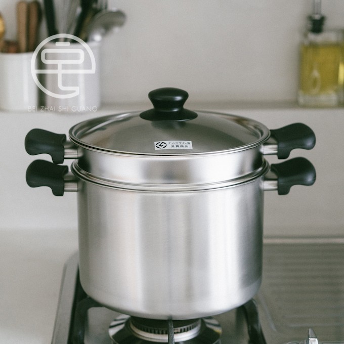 柳宗理经典之作。日本进口不锈钢18-8汤锅带滤网炖锅饺子锅煮面锅