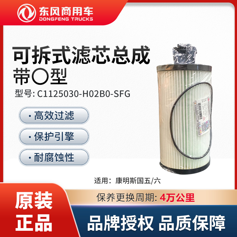 东风商用车康明斯国五/六可拆式滤芯总成带O型C1125030-H02B0-SFG