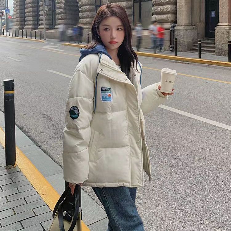 波司登假两件羽绒服服少女冬装2023新款初中高中学生加厚面包服棉