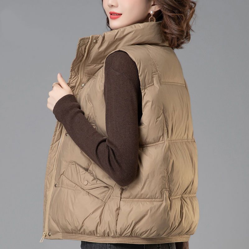 波司登短款羽绒服马甲女2023冬季新款妈妈宽松显瘦外穿马夹保暖背