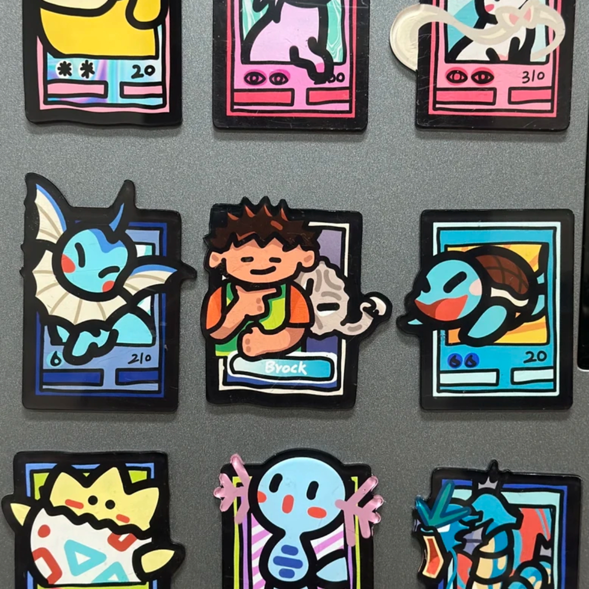 【大转盘】艺术家小精灵卡牌图案系列亚克力冰箱贴