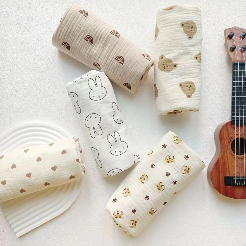 纯棉双层纱-双层皱皱纱布料--以直播间展示花色为准