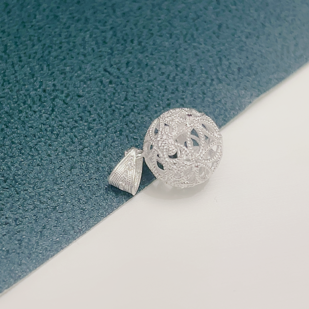 吊坠足银 花丝镂空珠10mm纯手工素款民族风时尚DIY编织