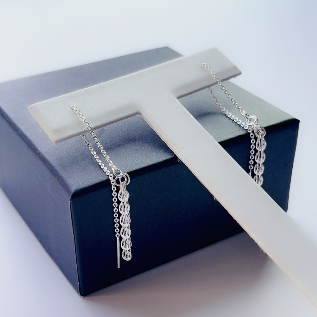 足银耳饰 足银耳饰凤凰尾耳线轻奢高级设计感气质百搭小众礼物个