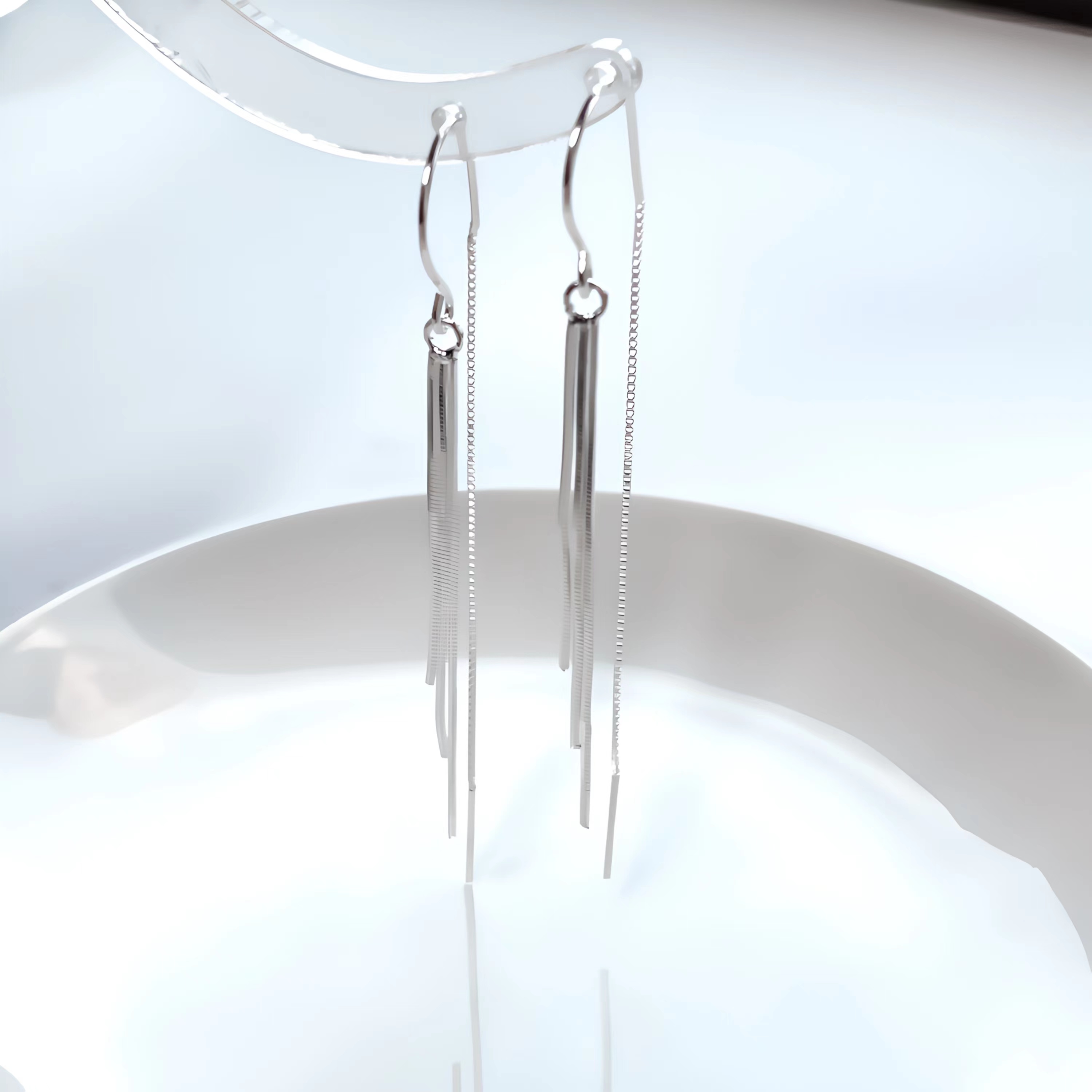 足银耳饰 三生三世防丢耳钩耳环耳线网红小众银饰穿搭搭配轻奢