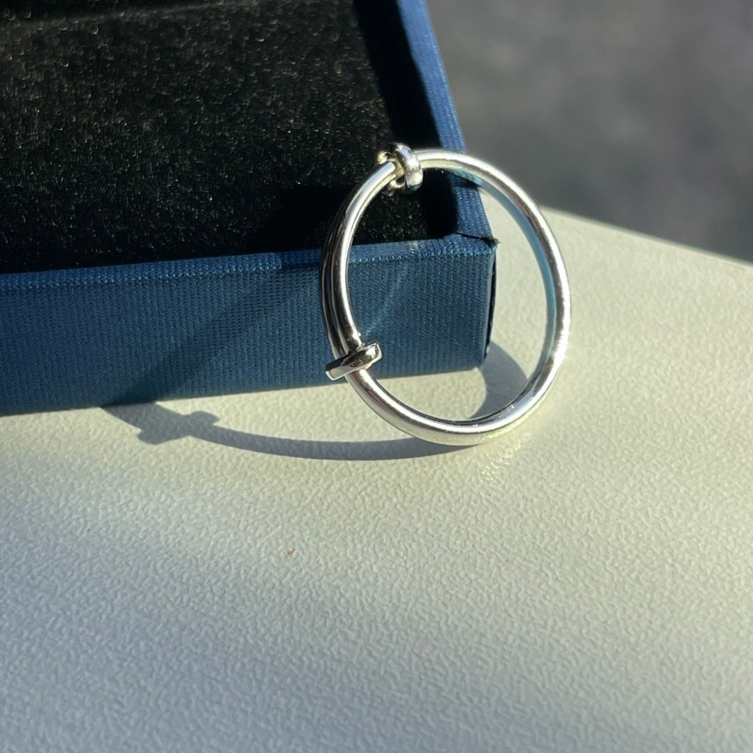 足银戒指 银戒指999足银个性素戒可调节男女情侣活口简