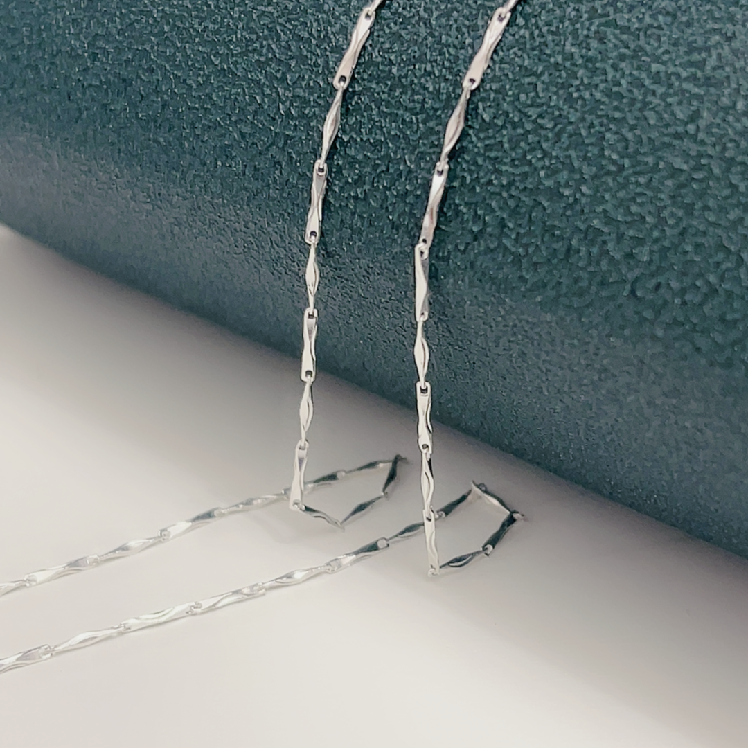 链子足银 元宝项链素款项链女款简约时尚百搭气质 链长