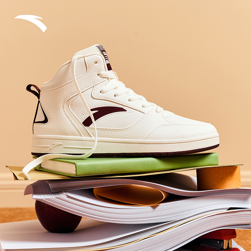 安踏高帮板鞋丨秋冬季新款女款运动鞋时尚百搭款板鞋潮流款休闲鞋