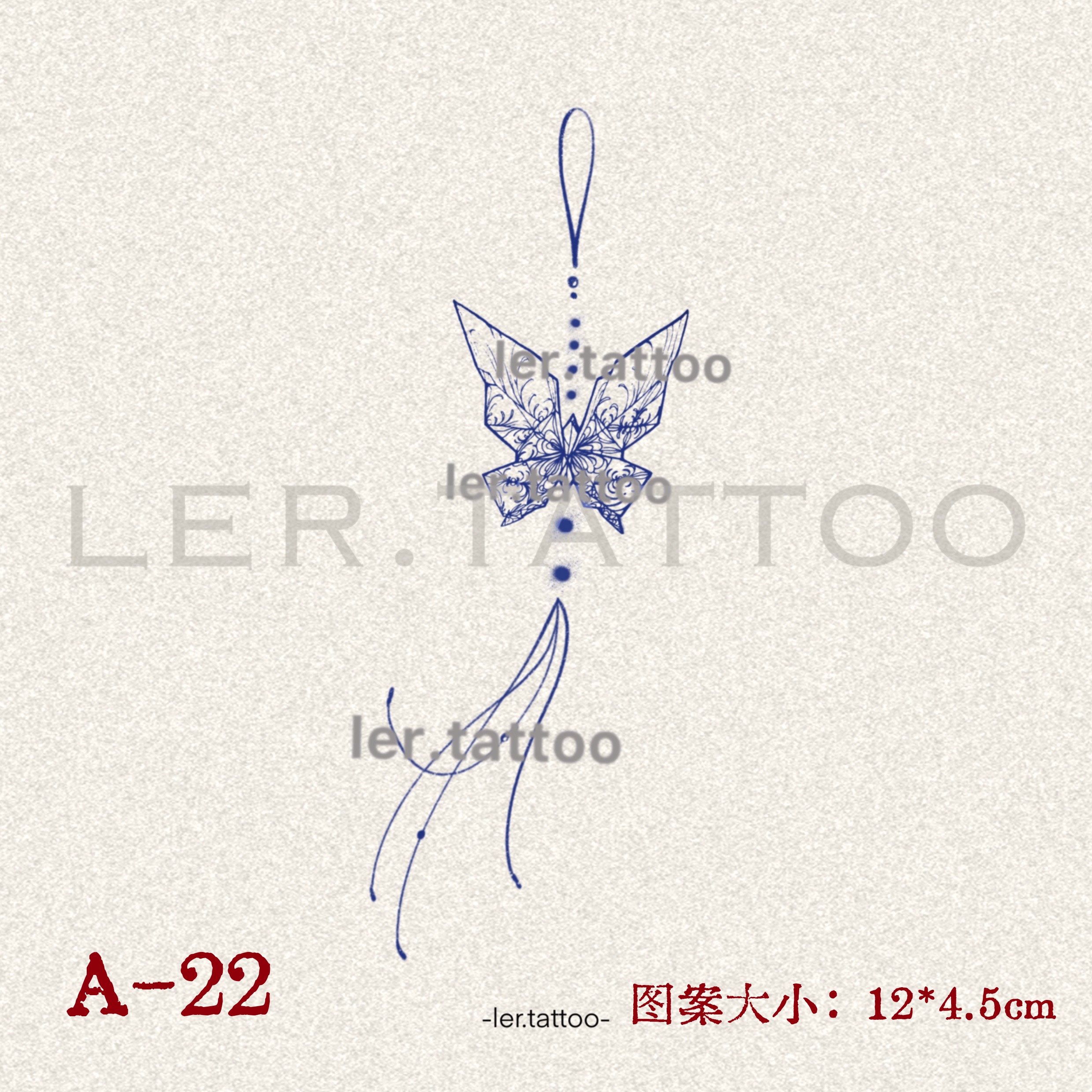 ler.tattoo｜新中式｜彩色纹身贴｜夏梦｜全店5张包邮