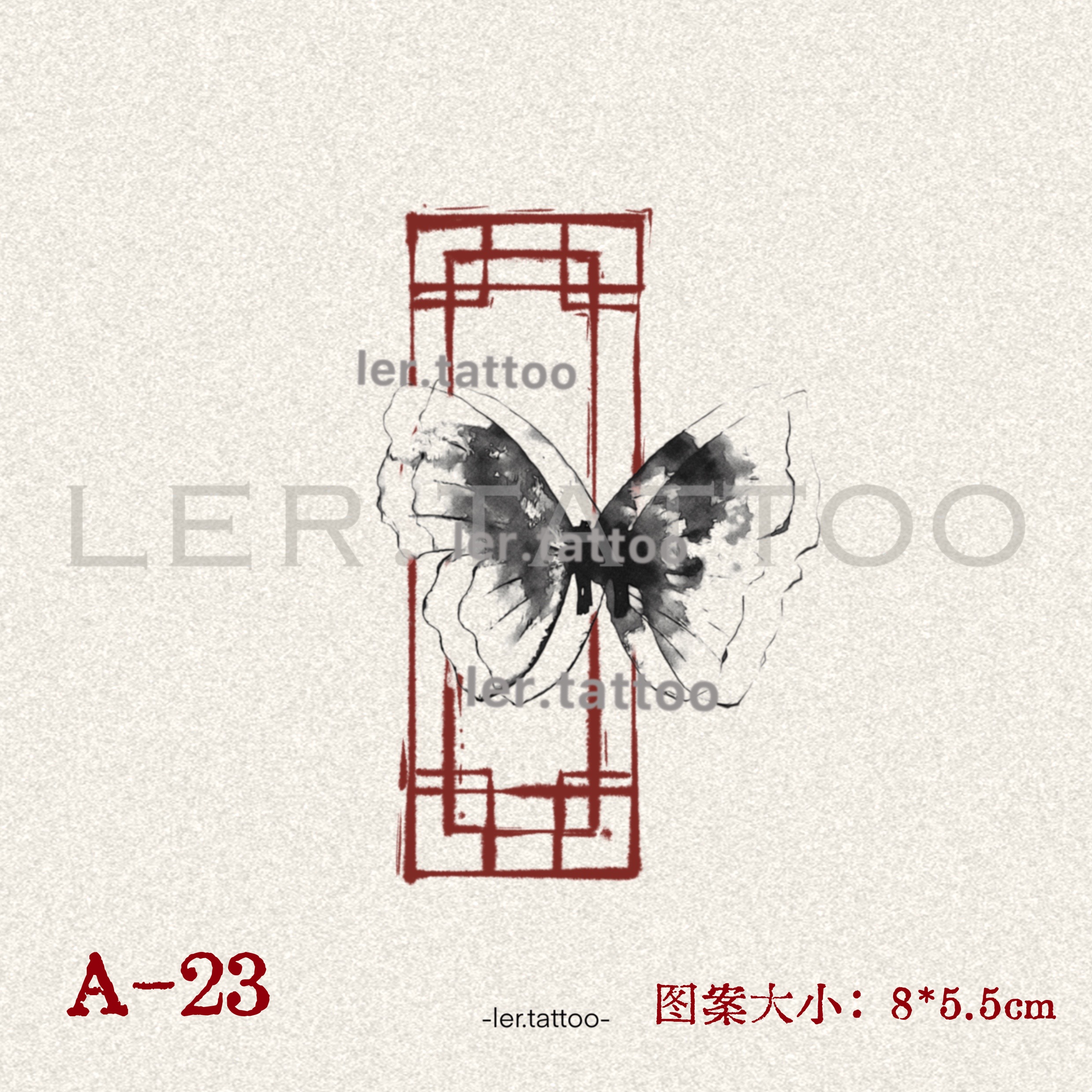 ler.tattoo｜新中式｜彩色纹身贴｜游园惊梦｜5张包邮