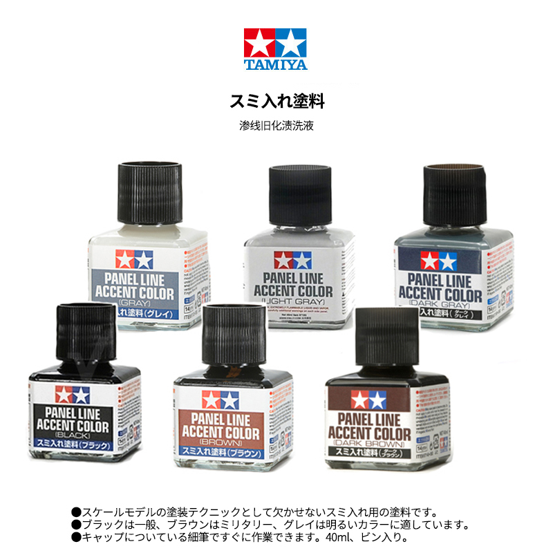 √ 田宫 渗线液 旧化/渍洗液 高达模型渗线用 40ML 87131-87210